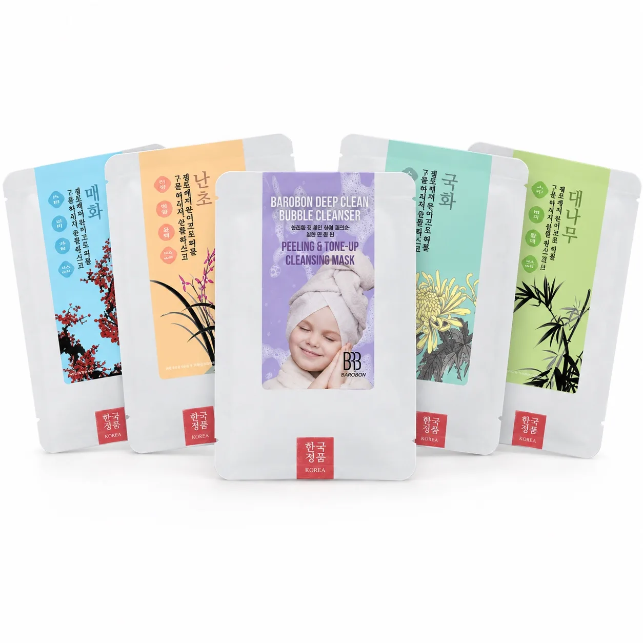 BAROBON Bubble Mask 5-Type Starter Set (5 Sheets) — product detail image 4